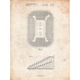 thumbnail image 2 of Borders, Cole 12x14 Gold Ornate Wood Framed with Double Matting Museum Art Print Titled - PP453-Vintage Parchment Retractable Arena Seating Patent Poster, 2 of 4