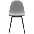 thumbnail image 4 of DHP Cooper Upholstered Dining Side Chair in Gray and Black (Set of 2), 4 of 14