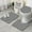 Black White Small, variant on Rainbow Checkered Pattern Bathroom Rugs Sets 3 Piece,Toilet Cover Set,Absorbent Non Slip Bathroom Mats Sets with U-Shaped Contour Rug Toilet Rug Set