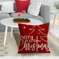 thumbnail image 3 of Tyidzon Christmas Pillow Covers 18x18 Inch Throw Pillow Cases for Sofa Couch, Indoor Outdoor Decorations, Throw Pillow Covers for Winter Xmas Holiday Farmhouse Party, 3 of 5