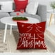 thumbnail image 4 of Yhmxh Fundas de cojín decorativas Funda de almohada navideña con estampado de árbol de Navidad rojo y copo de nieve Funda de almohada para sofá, decoración navideña Funda de cojín Fundas de almohada, 4 of 5