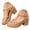 d-Brown, variant on Women's Platform High Heels Chunky Heel Sandals Open Toe Block Heeled Party Pumps Shoes Non Slip Dressy Sandal with Ankle Strap Pink 9.5
