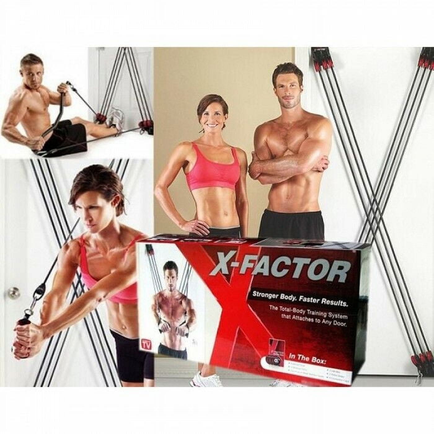 X-Factor TM Door Gym Full Body Total Workout System with Resistance Band Exercise - Innovative Home Fitness Solution for a New Level of Exercise Success
