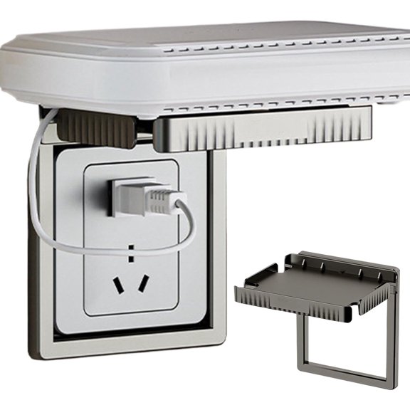Bathroom Outlet Shelf, Wall Outlet Shelf, Wall Mounted Outlet Shelf Space-Saving Wall Shelf, Outlet Shelf Wall Holder,Vertical Decorative Wall Holder Home Extender Decor For Routers, Bathroom 2PC