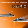 thumbnail image 4 of XISEZIUO 14.1" Laptop Computer, 6GB RAM 128GB SSD, Intel N3450 , HD Display, Windows 11 , WiFi5 BT5.0, Laptop for Business, Student, Office, 4 of 7