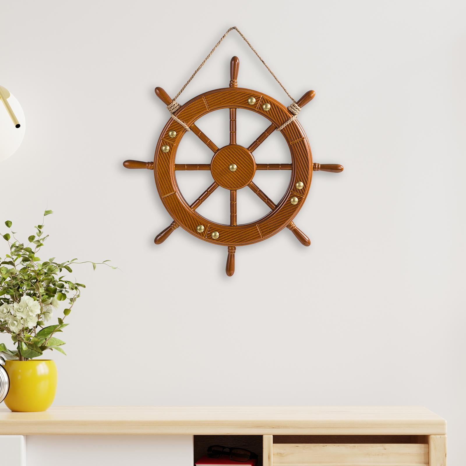 Ornamental Nautical Ship Steering Wheel Home Wall Decor Breakwater Bay
