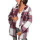 thumbnail image 1 of Camisa con botones, abrigo informal con estampado a cuadros, camisa a cuadros de manga larga para mujer, camisas de abrigo a cuadros de moda para mujer, calidad profesional, 1 of 6