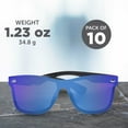 thumbnail image 5 of 10 Upper Decks Mirrored Sunglasses Pack - Plastic, UV Protection, Lenses UV 400 - Blue, 5 of 8