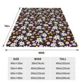 thumbnail image 3 of Fuzoiu Daisies Flowers Print Ultra-Soft Micro Fleece Blanket,All Seasons Flannel Throw, Lightweight Blanket for Bed, Sofa, Couch, Movie Night, Camping, and Travel-50"x40", 3 of 7