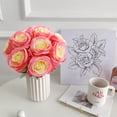 thumbnail image 2 of 10 Piezas De Rosas Rojas Artificiales De Flores De Seda Sintética Con Tallos Largos, Rosas Falsas, Ramo A Granel Para Decoración, Centros De Mesa Del Día De San Valentín, Propuesta De Ramos De Novia,, 2 of 5