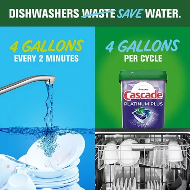 Cascade Platinum Plus Dishwasher Detergent Action Pacs, Fresh scent, 81 ct.