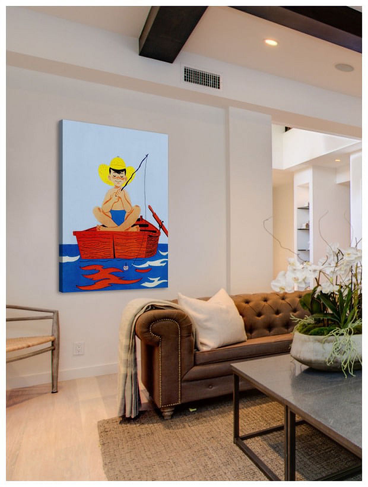 Marmont Hill "Fishing Alone" by Curtis Painting Print on Canvas