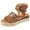Brown, variant on Women's Platform Sandals Wedge Sandal with Casual Open Toe Buckle Ankle Strap Summer Sandals for Women
