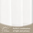thumbnail image 4 of CURTAINKING Cream White Kitchen Curtains 24 inch Linen Textured Cafe Curtains for Bathroom Farmhouse Light Filtering Tier Curtains Rod Pocket 2 Panels, 4 of 9
