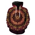 thumbnail image 1 of Sudadera con capucha y cremallera de mandala para hombre, estilo hip hop, unisex, de gran tamaño, estilo Harajuku, con estampado 3D, divertida y genial, de manga larga., 1 of 6