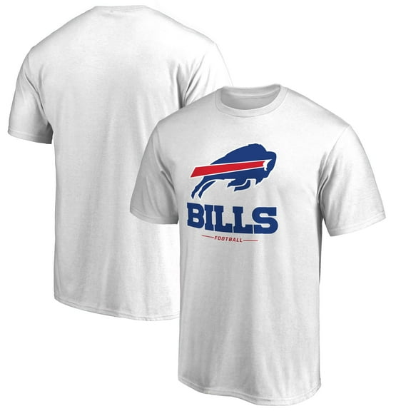 Men's White Buffalo Bills Team Lockup 2 T-Shirt