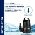 thumbnail image 5 of Alpine Corporation Hurricane Pump 1500Gph / 33 Ft. Cord, 5 of 14