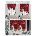 thumbnail image 4 of Red Snowman Christmas Tie Up Curtains for Windows 45 Inch Length Balloon Curtains Kitchen Adjustable Balloon Window Shade Gifts Xmas Tree Winter Snowflake Tie Up Bathroom Curtain Window 52"x45", 4 of 6