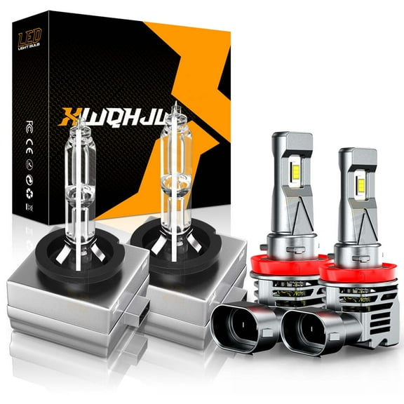 For Volvo XC90 2007 2008 2009 2010 2011-2012 4x H11 D1S LED HID Headlight Bulbs Combo 6000K