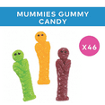 thumbnail image 3 of 1 lb. Bag, 46 Pc. Halloween Mummy Fruit Gummy Candy, Grape, Pineapple & Apple Flavors, 3 of 4