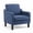Blue, variant on Ktaxon Accent Chair with Thick Cushion, Mid-Century Modern Single Sofa Linen Fabric Armchair for Living Room, Bedroom Dark Gray