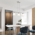 thumbnail image 3 of Livex Lighting Somerville 3-Light Metal Linear Chandelier in Brushed Nickel, 3 of 17