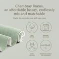 thumbnail image 2 of over&back 18x90 Woven Chambray Cotton Table Runner - Washable Table Runners for a Custom Home Decor Tablescape - Coffee Table, Dinner Table, Living Room - Green, 2 of 10