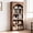 Brown, variant on TacleeKii Farmhouse Arched 5-Tier Bookcase, 68.7" Tall Wooden Bookshelf with Open Storage, Gray