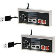 2 Packs USB Controller for NES, Classic USB Famicom Game Gaming Controller Joypad Gamepad for Laptop Computer Windows