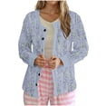thumbnail image 2 of Puntoco Chaqueta Tipo Cárdigan Informal Con Botones Y Estampado Navideño Para Mujer, 2 of 5