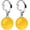 Yellow, variant on Handmade Jade Earrings Basic Gemstone Round 12MM Bead Ball Drop Dangle Earrings Rose, Style K8036