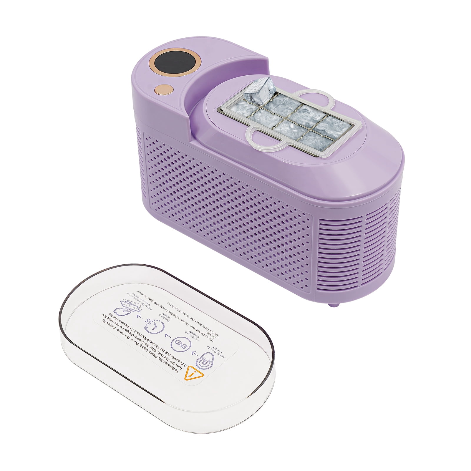 8 Cubes/Cycle 21.6*9.3*12.8cm Purple Ice Maker Mini Countertop Ice Maker for  home kitchens outdoor spaces restaurants