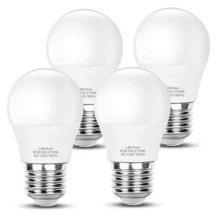 4 Pack LED Refrigerator Light Bulbs Equivalent, 40W 120V Fridge Waterproof  Bulb, 4W Daylight White 5000K Freezer Bulbs, E26 Base Compact Corn Light  Appliance Bulb 