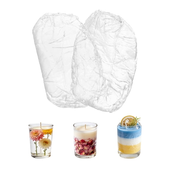 0.44lb Gel Wax for Candle Making, High Transparency Gel Wax Melts Candles Making Supplies for DIY Handmade Candle Decorative Material Supplies, White,2pcs