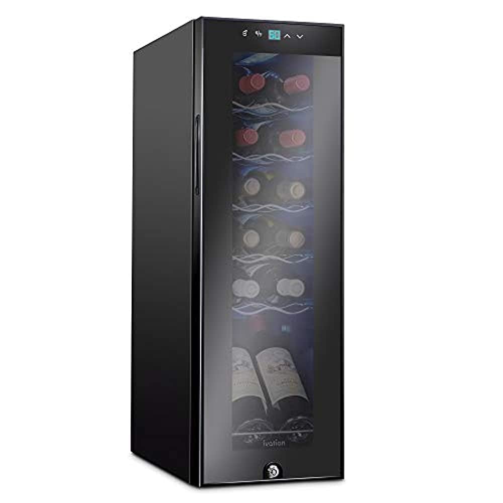 IVATION 12-Bottle Wine Cellar Refrigerator Black