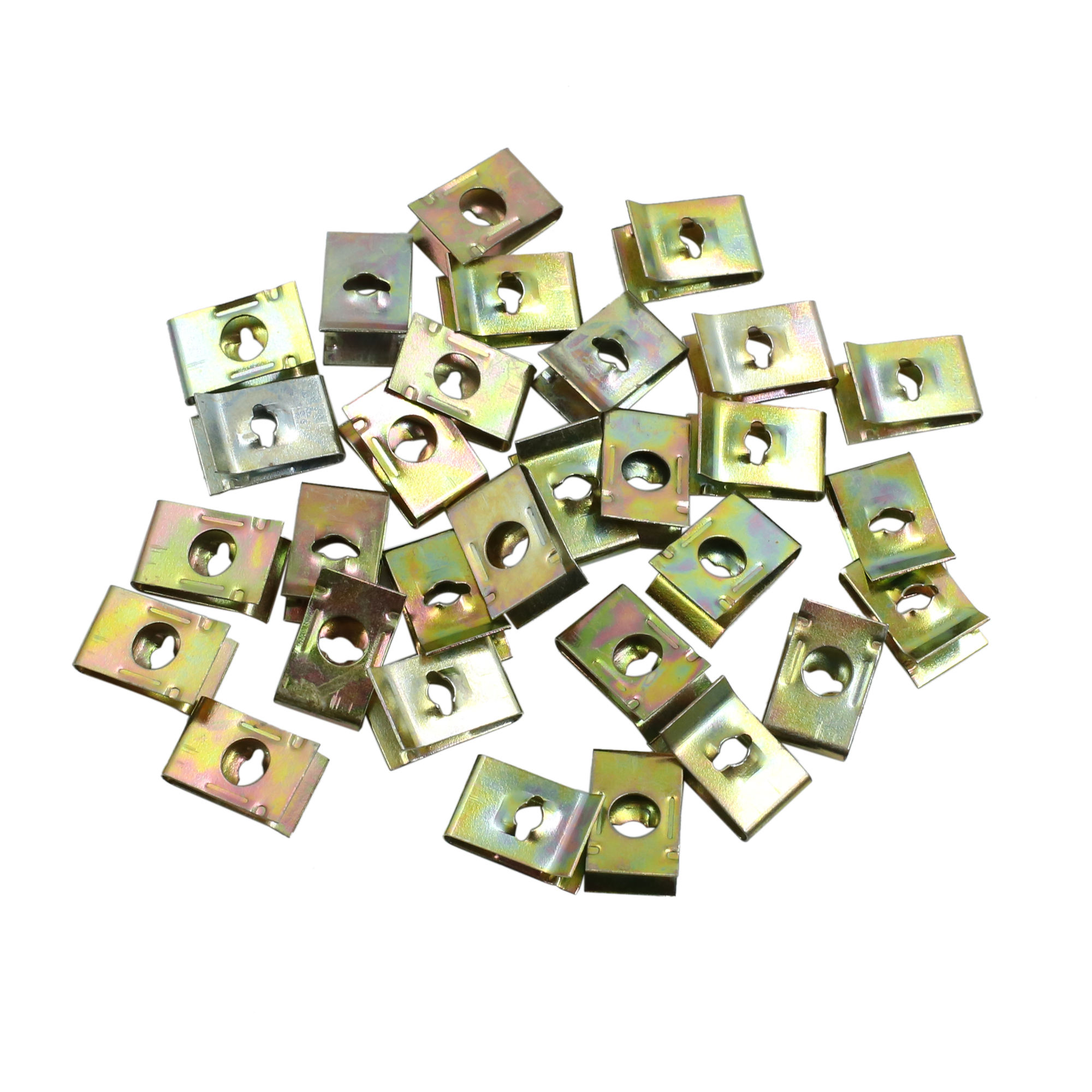 30pcs Spring UType Metal Clips Rivets Car Bumper Door Panel Screw