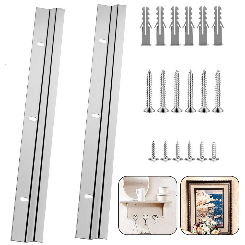 2Pcs Z-Clamps For Hanging Frame Hooks Hanging Rail For Pictures Artwork Frame