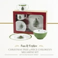 thumbnail image 3 of Spode Christmas Tree 3-Piece Melamine Dinnerware Set - 8" Plate, 5" Bowl, 10 Oz Mug - Festive & Durable Holiday Collection for Kids - Christmas Tableware with Classic Tree Motif, Dishwasher Safe, 3 of 8