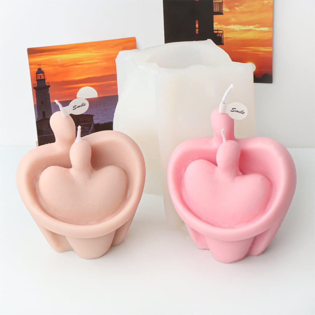 Geemin Couple Statue Silicone Candle Mold for DIY Handmade Ornament Crafts Epoxy Resin Aromatherapy Candle Plaster Mould