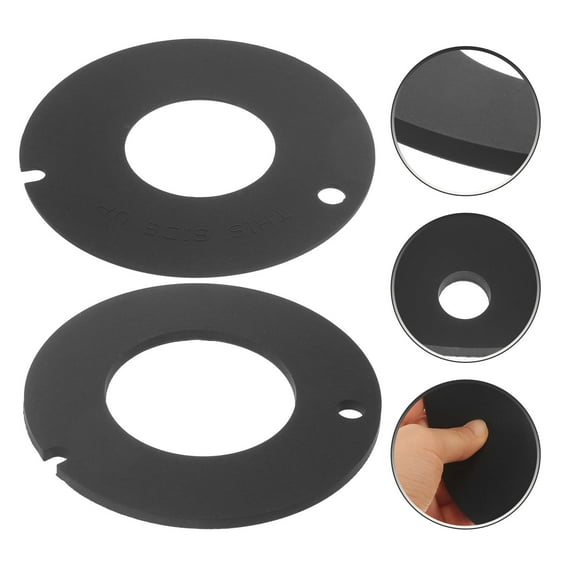HEMOTON Silicone Sealing Ring for RV Toilet Replacement Durable Black Seal Rings for Comprehensive Protection Fits Various Models 2 Pieces