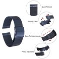 thumbnail image 6 of Uxcell Stainless Steel Mesh Watch Band 22mm Quick Release Metal Replacement Strap Adjustable for Men Women, Blue, 6 of 7