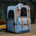thumbnail image 1 of Large Capacity Pet Backpack for Cats & Small Dogs, Ventilated Travel Carrier with Reflective Strip, Foldable Design, 32x22x42cm, 1 of 12