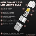 thumbnail image 5 of 194 921 T10 W5W Ampoule LED Blanc, 3030 Chipset 2SMD Ampoules LED 2W 12V Éclairage intérieur LED Ampoules de rechange pour intérieur de voiture, extérieur, tableau de bord, plaque d'immatriculation, d, 5 of 5