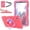 Redpurple, variant on 3-Layer Kids Case for Samsung Galaxy Tab A7 Lite 8.7" 2021, Durable Sturdy Protection Silicone PC Case with Swivel Stand, Hand Strap Shoulder Strap Pencil Holder with Charging Port Lid - Black