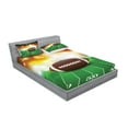 thumbnail image 2 of Sports Fitted Sheet & Pillow Sham Set, American Football Ball Warm Properties on Grass Turf Field Team Art Graphic, Decorative Printed 6 Piece Bedding Decor Set, King, Brown Green, by Ambesonne, 2 of 3