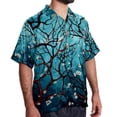 thumbnail image 2 of Tree Men's Short Sleeve Button Down Casual Poplin Shirts for Summer Beach, Printed Design - Unisex, 2 of 6