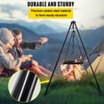 thumbnail image 3 of VEVOR Grill Swing, Campfire Cooking Stand 44 Lbs Capacidad, Campfire Grill Stand con patas ajustables, BBQ Grill con ganchos y accesorios para utensilios de cocina y horno holandes, 3 of 9