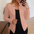 thumbnail image 3 of Vedolay Womens 2023 Coat Womens Casual Open Front Long Sleeve Work Office Lapel Button Blazer Jackets,Hot Pink L, 3 of 5