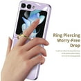 thumbnail image 6 of Magnetic Built-in Screen Protector Case for Samsung Galaxy Z Flip 5 5G Compatible with Magsafe,Ring Kickstand,Plating Transparent Shockproof Cover (Gold,for Galaxy Z Flip5), 6 of 16