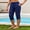 Blue, variant on Sociala Womens Elastic Waisted Capris Swimwear Bottoms Long Swim Shorts with Pockets